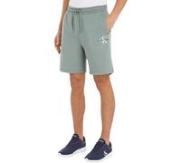 Calvin Klein Herren Sweatshorts Monologo Short Taillenbund, Grau (Slate Gray), XXS