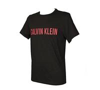 Calvin Klein Herren S/S Rundhalsausschnitt Pyjamaoberteil, Black W/Strawberry Shake, L