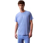 Calvin Klein Herren-T-Shirt, kurzärmelig, Rundhalsausschnitt, Blau (Glacier), S