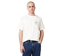Calvin Klein Herren T-Shirt Kurzarm April Graphic mit Rundhalsausschnitt, Weiß (Bright White), XL
