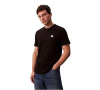 T-Shirt CALVIN KLEIN JEANS "SS BADGE 30S JERSEY CLASSIC TEE", Herren, Gr. S, schwarz, Single Jersey, Obermaterial: 100% Baumwolle, unifarben, regular fit normal, Rundhals, eingesetzt abgesteppte Kante