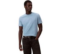 Calvin Klein Herren T-Shirt Kurzarm Classic Monogram Tee mit Rundhalsausschnitt, Blau (Smoke Blue), M
