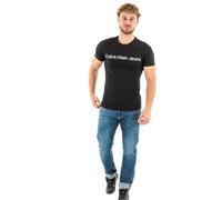 T-Shirt CALVIN KLEIN JEANS "CORE INSTITUTIONAL LOGO SLIM TEE" Gr. L, schwarz (ck black) Herren Shirts (97376737-L) ck black