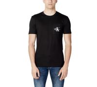 Calvin Klein Herren T-Shirt Kurzarm Core Monologo Rundhalsausschnitt, Schwarz (Ck Black), XL