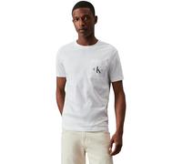 Calvin Klein Herren T-Shirt Kurzarm Core Monologo Rundhalsausschnitt, Weiß (Bright White), L