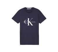 Calvin Klein Herren T-Shirt Kurzarm Core Monologo Slim Fit, Blau (Night Sky), L