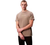 Calvin Klein Herren T-Shirt Kurzarm Crew Neck Rundhalsausschnitt, Braun (Captivating Gray), S
