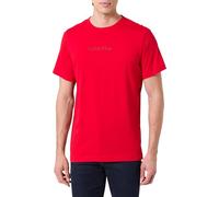 Calvin Klein Herren T-Shirt Kurzarm Crew Neck Rundhalsausschnitt, Rot (Berry Sangria), M