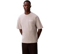Calvin Klein Herren T-Shirt Kurzarm Crew Neck Wide Fit, Grau (B10 Grey Heather), XL