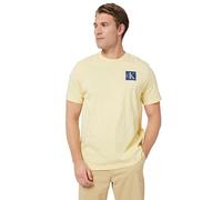 Calvin Klein Herren T-Shirt Kurzarm Gradient Monogram Logo aus Baumwolle, Gelb (Sunlight), S
