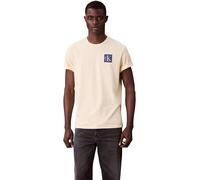 Calvin Klein Herren T-Shirt Kurzarm Gradient Monogram Logo aus Baumwolle, Gelb (Sunlight), XXL