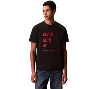 Calvin Klein Herren T-Shirt Kurzarm Graphic mit Logo, Schwarz (Black), S