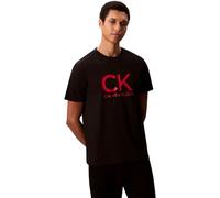 Calvin Klein Herren T-Shirt Kurzarm Graphic Tee Rundhalsausschnitt, Schwarz (Black), XXL