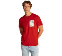 Calvin Klein Jeans T-Shirt mit Label-Print in Rot, Größe XS