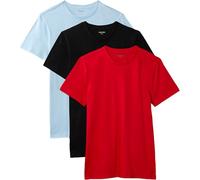 Calvin Klein Herren-T-Shirts, kurzärmelig, Baumwolle, 3er-Pack, Schwarz mit weißer Emb/Goji-Beere W/Ri, L