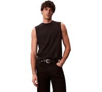 Tanktop CALVIN KLEIN JEANS "JERSEY BADGE MUSCLE TANK", Herren, Gr. S, schwarz, Jersey, Obermaterial: 100% Baumwolle, unifarben, regular fit normal, Rundhals, Tops Tanktop, Regular fit mit Rundhalsauss