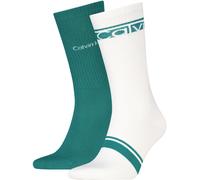 Socken CALVIN KLEIN "CK MEN SOCK 2P LOGO STRIPE", Herren, jade grün, Obermaterial: 71% Baumwolle, 27% Polyamid, 2% Elasthan, Socken Socken (43987312-0) jade grün
