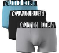 Trunk "TRUNK 3PK", Damen, Gr. M (50), 3 Stk., harbor mist, schwarz, chilly blau, Jersey, Obermaterial: 95% Baumwolle, 5% Elasthan, CALVIN KLEIN UNDERWEAR, körpernah, Unterhosen, mit Logo-Elastikbund (