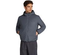 Calvin Klein Herren Windbreaker Jacke Hi-Neck mit Kapuze, Grau (Ebony), S