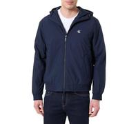 Calvin Klein Herren Windbreaker Jacke Hooded Ripstop Harrington mit Kapuze, Blau (Dark Sapphire), XL