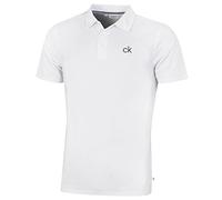 Calvin Klein Herren Zentral Eco Golf-Polo-Hemd - Weiß - L