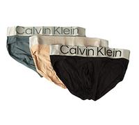Calvin Klein Herrenslips CK 3er-Pack Tripack Unterhose sichtbar elastisch Artikel NB3129A HIP Brief 3PK, 6VT Blue Lake/Clay/Black, M