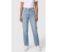 Straight-Jeans CALVIN KLEIN JEANS "HGH RS STRGHT CK ESS", Damen, Gr. 32, Länge 30, blau (lapis sky), Denim/Jeans, Obermaterial: 99% Baumwolle, 1% Elasthan, straight fit normal, Jeans Straight-Jeans, M