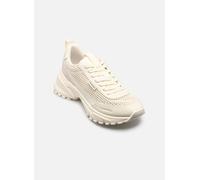 Plateausneaker CALVIN KLEIN "HIKE RUNNER LACEUP MESH", Herren, Gr. 40, weiß, hellgrau, Textil, Mesh, unifarben, Basic, Schuhe Plateausneaker, Chunky Sneaker, Halbschuh, Freizeitsneaker mit Profilsohle