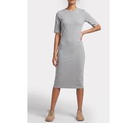 Calvin Klein Hs 1x1 Refined Cotton Dress Bc06 Grey Heather Größe: M | Midikleider Outlet | Damen | Grau