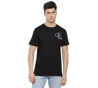 Calvin Klein Jean Herren META Monogram Tee J30J325498, Schwarz, L, Schwarz (Ck Black), L