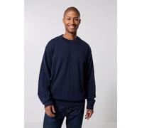 Strickpullover CALVIN KLEIN JEANS "LS EZ COTTON CREWNK SWEATER 12GG", Herren, Gr. L, schwarz sapphire, Strick, Obermaterial: 100% Baumwolle, regular fit normal, Rundhals, angeschnitten Rippbündchen, P