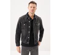 Jeansjacke CALVIN KLEIN JEANS, Damen, Gr. L, klein schwarz, Denim/Jeans, Obermaterial: 100% Baumwolle, unifarben, regular fit normal, Rundhals, eingesetzt angesetztes Bündchen, Jacken Jeansjacke, Regu
