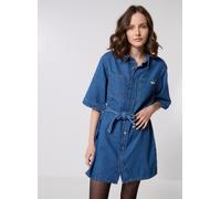 Calvin Klein Damen Hemdkleid Linen Boxy Belted Denim