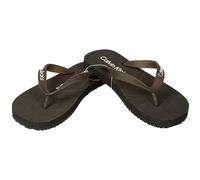 Calvin Klein Jeans CK Damen-Flip-Flops Strand- oder Pool-Slipper Spitze mit Logo Artikel ZW0ZW02142 Flip-Flops, BDS Black/Nero, 37