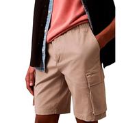 Cargoshorts CALVIN KLEIN JEANS "9" COTTON PULL ON CARGO SHORT", Herren, Gr. S, N-Gr, grün (vintage khaki), Web, Obermaterial: 97% Baumwolle, 3% Elasthan, unifarben, casual, klassisch kurz, Hosen, Mit