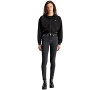 Sweatjacke CALVIN KLEIN JEANS "CK EMBRO BADGE ZIP-THROUGH" Gr. XL (42), schwarz (ck black) Damen Sweatjacken (77410419-XL)