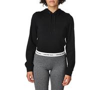 Calvin Klein Jeans Damen Contrast Tape Milano Hoodie Kapuzenpullover, Eggshell, 38