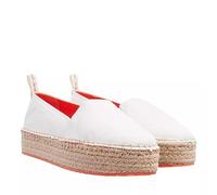 Calvin Klein Jeans Damen Espadrilles Flatform Plateau, Weiß (White), 42