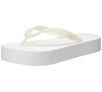 Calvin Klein Jeans Damen Flip Flops Badeschuhe, Weiß (Creamy White/Bright White), 39