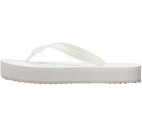Calvin Klein Jeans Damen Flip Flops Beach Sandal Flatform mit Plateau, Weiß (Eggshell/White), 39