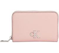 Calvin Klein Jeans Damen Geldbörse Minimal Monogram M Zip Around T Klein, Rosa (Pale Conch), Einheitsgröße
