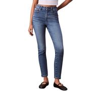Skinny-fit-Jeans CALVIN KLEIN JEANS "HGH RS SKNNY ANKL JN", Damen, Gr. 27, N-Gr, wildwood, Denim/Jeans, Obermaterial: 80% Baumwolle, 12% Polyester, 6% Elastomultiester, 2% Elasthan, unifarben, lang, J