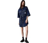 Calvin Klein Jeans Damen Jeanskleid Utility Belted Shirt Dress mit Gürtel