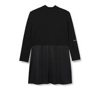 Calvin Klein Jeans Damen Kleid Plus Coated Milano A-Line Langarm, Schwarz (Ck Black), XL