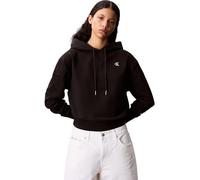 Kapuzensweatshirt CALVIN KLEIN JEANS "LS ARCHIVE TERRY PO HOOD", Damen, Gr. XL (44), schwarz, Sweatware, Obermaterial: 86% Baumwolle, 14% Polyester, unifarben, klassisch normal, Rundhals, eingesetzt R