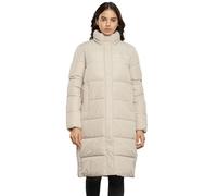 Calvin Klein Jeans Damen Mantel Monologo Non Down Long Puffer Winter, Beige (Plaza Taupe), S