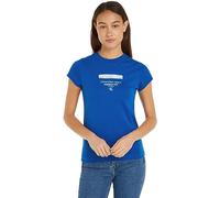 Calvin Klein Jeans Damen S/S T-Shirts, Blau (Kettle Blue), L