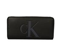Calvin Klein Jeans Langbörse Damen Sculpted Zip Around Mono black