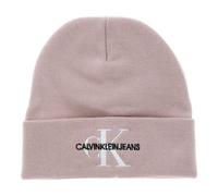 Calvin Klein Jeans Damen Strickmütze Monogram Beanie Wintermütze, Rosa (Pale Conch), Onesize