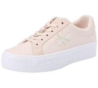Plateausneaker CALVIN KLEIN JEANS "BOLD VULC FLATF LOW MIX ML MTR" Gr. 40, rosa (rose, weiß) Damen Schuhe Sneaker mit weichem Schaftrand, Freizeitschuh, Halbschuh, Schnürschuh (76611524-40)